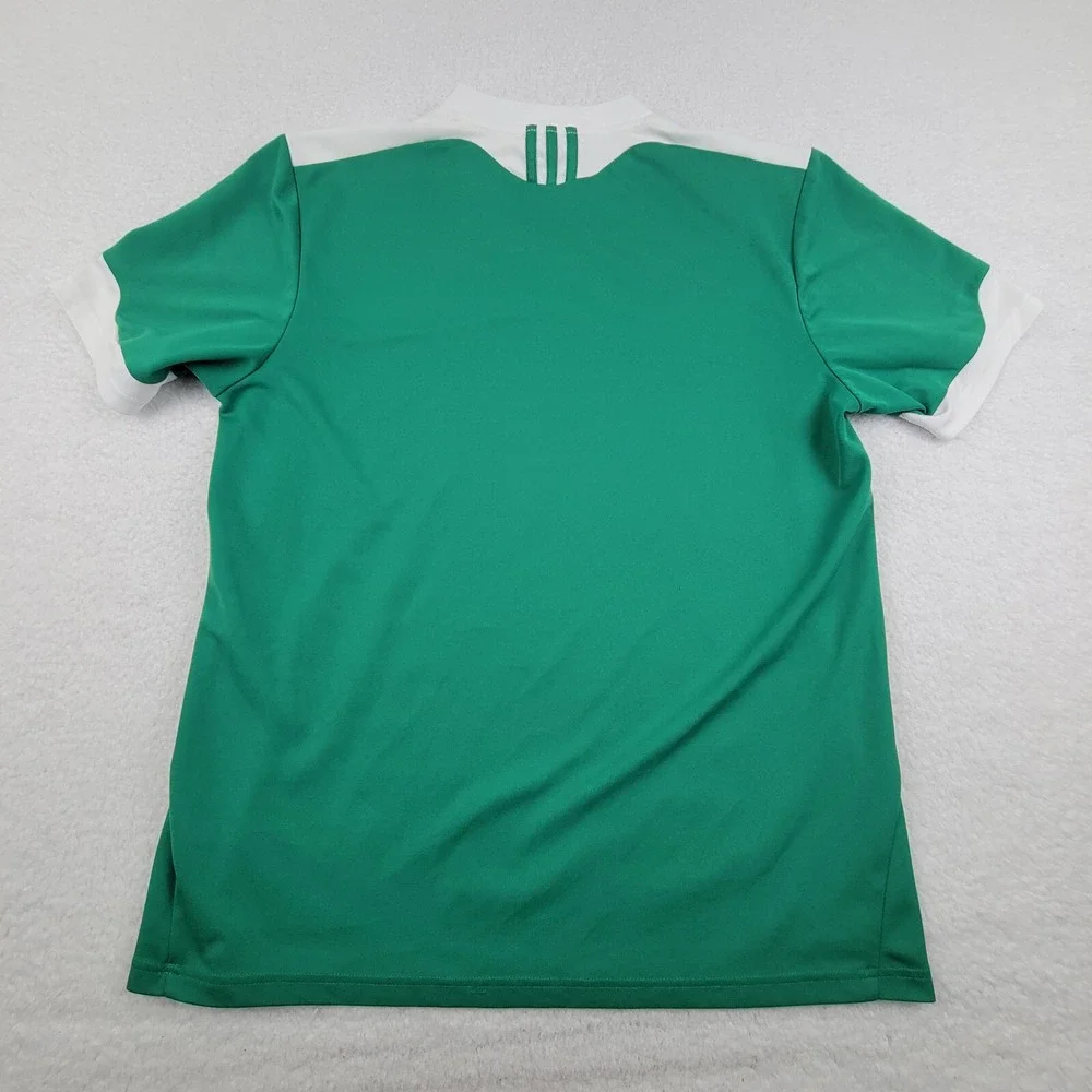 Adidas Climalite Soccer Training Jersey Shirt Mens XL Green White E19936 Top